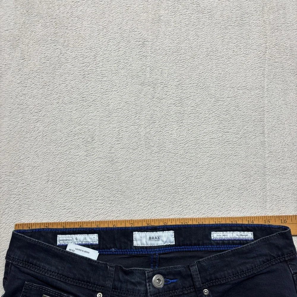 Brax Masterpiece Jeans CADIZ Men's 32x30 Dark Blue Denim Straight Fit
